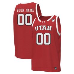 Custom Utah Utes Basketball Red Away Jersey - All Stitched