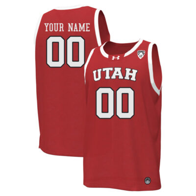 Custom Utah Utes Basketball Red Away Jersey - All Stitched