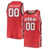 Custom Utah Utes Basketball 2021/22 Red Away Jersey - All Stitched