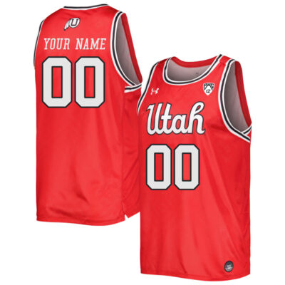 Custom Utah Utes Basketball Red Throwback Jersey - All Stitched