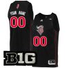 Custom Rutgers Scarlet Knights Basketball Black Jersey - All Stitched