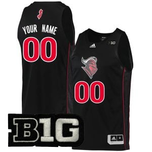 Custom Rutgers Scarlet Knights Basketball Black Jersey - All Stitched