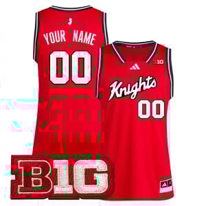 Custom Rutgers Scarlet Knights Basketball Scarlet Jersey - All Stitched