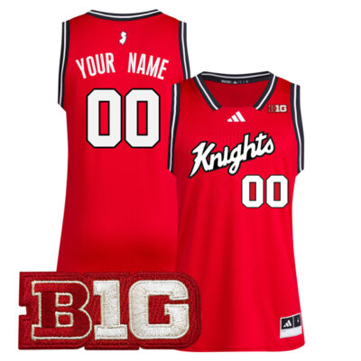 Custom Rutgers Scarlet Knights Basketball Scarlet Jersey - All Stitched