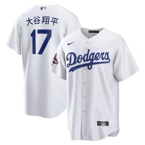 Shohei Ohtani Los Angeles Dodgers 2024 World Series Champions Kanji White Jersey - All Stitched