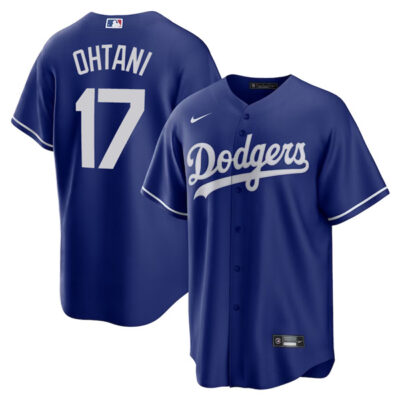 Alternative view of Shohei Ohtani LA Dodgers Royal Game Stitched Jersey