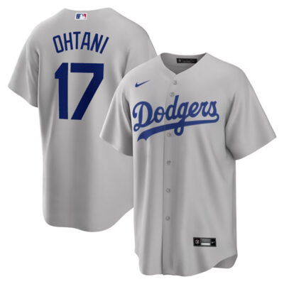 Alternative view of Shohei Ohtani LA Dodgers Gray Game Stitched Jersey