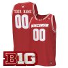 Custom Wisconsin Badgers Basketball Cardinal Home Jersey - All Stitched
