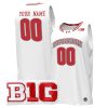 Custom Wisconsin Badgers Basketball White Alternate Jersey - All Stitched