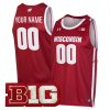Custom Wisconsin Badgers Basketball Cardinal Jersey - All Stitched