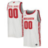 Custom Wisconsin Badgers Basketball White Jersey - All Stitched