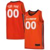 Custom Illinois Fighting Illini Basketball Orange Home Jersey - All Stitched