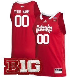 Custom Nebraska Cornhuskers Basketball Scarlet Game Jersey - All Stitched