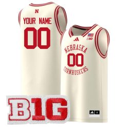 Custom Nebraska Cornhuskers Basketball Cream Game Jersey - All Stitched