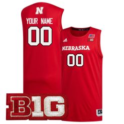 Custom Nebraska Cornhuskers Basketball Scarlet Jersey - All Stitched
