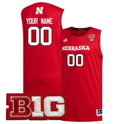 Custom Nebraska Cornhuskers Basketball Scarlet Jersey - All Stitched