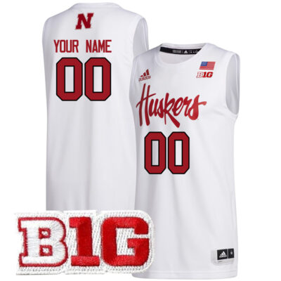 Custom Nebraska Cornhuskers Basketball White Jersey - All Stitched