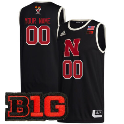 Custom Nebraska Cornhuskers Basketball Black Jersey - All Stitched