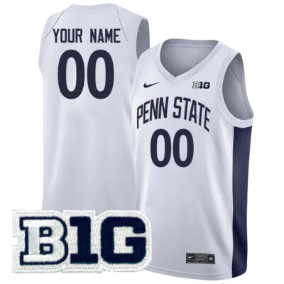Custom Penn State Nittany Lions Basketball White Game Jersey - All Stitched