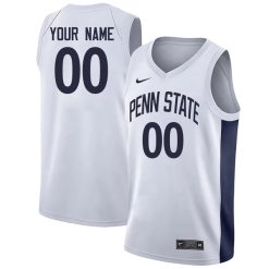 Custom Penn State Nittany Lions Basketball White Game Jersey - All Stitched