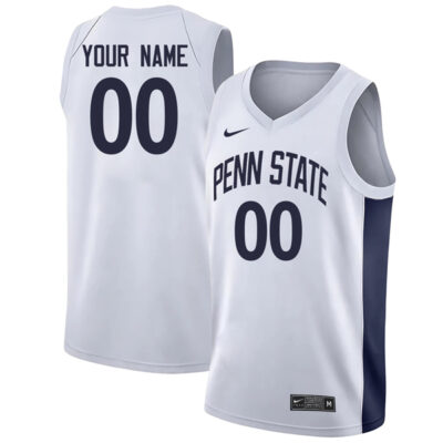 Custom Penn State Nittany Lions Basketball White Game Jersey - All Stitched