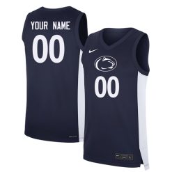 Custom Penn State Nittany Lions Basketball Navy Jersey - All Stitched