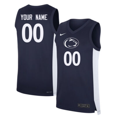 Custom Penn State Nittany Lions Basketball Navy Jersey - All Stitched