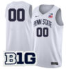 Custom Penn State Nittany Lions Basketball White Jersey - All Stitched