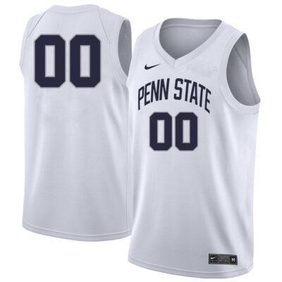Custom Penn State Nittany Lions Basketball White Jersey - All Stitched