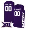 Custom Kansas State Wildcats Basketball Purple Game Jersey - All Stitched