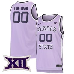 Custom Kansas State Wildcats Basketball Purple Jersey - All Stitched