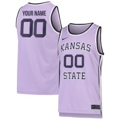 Custom Kansas State Wildcats Basketball Purple Jersey - All Stitched