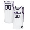 Custom Kansas State Wildcats Basketball White Jersey - All Stitched