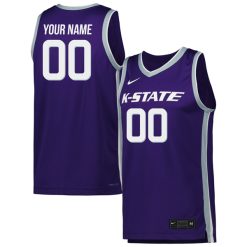 Custom Kansas State Wildcats Basketball Purple Jersey - All Stitched