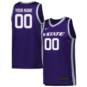 Custom Kansas State Wildcats Basketball Purple Jersey - All Stitched