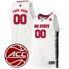 Custom North Carolina State Wolfpack Basketball White Away Jersey - All Stitched