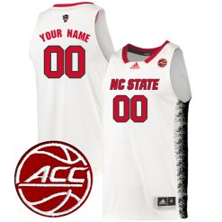 Custom North Carolina State Wolfpack Basketball White Away Jersey - All Stitched