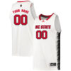Custom NC State Wolfpack Basketball White Away Jersey - All Stitched