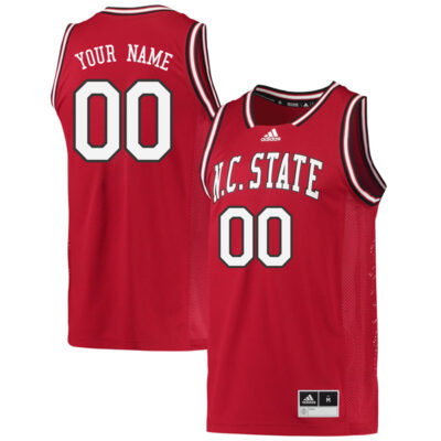Custom NC State Wolfpack Basketball Red Reverse Retro Jersey - All Stitched