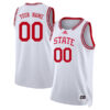 Custom NC State Wolfpack Basketball White Jersey - All Stitched