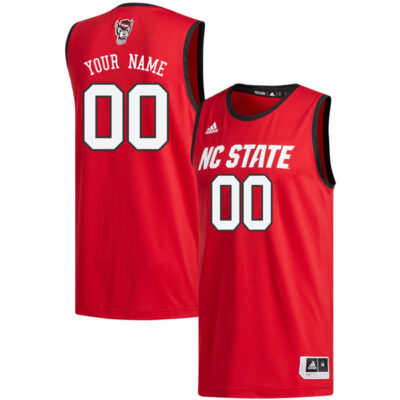 Custom NC State Wolfpack Basketball Red Jersey - All Stitched