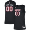 Custom NC State Wolfpack Basketball Black Jersey - All Stitched