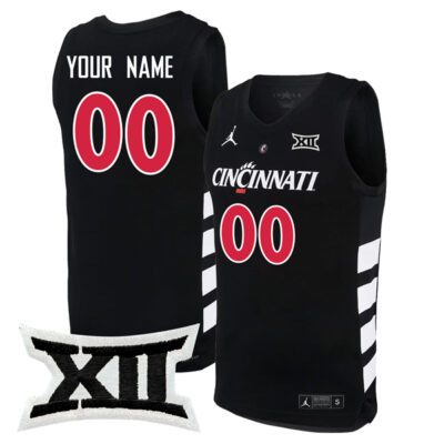 Custom Cincinnati Bearcats Basketball Black Game Jersey - All Stitched