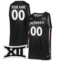 Custom Cincinnati Bearcats Basketball Black Game Jersey - All Stitched