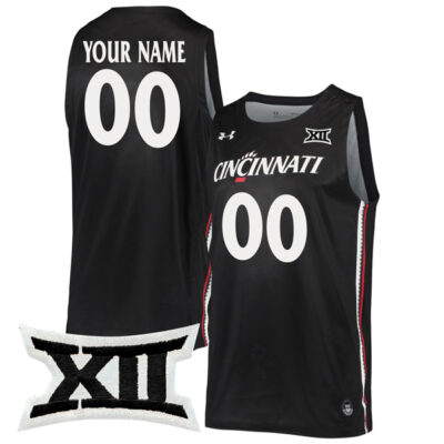 Custom Cincinnati Bearcats Basketball Black Game Jersey - All Stitched