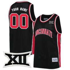 Custom Cincinnati Bearcats Basketball Black Commemorative Classic Jersey - All Stitched
