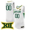 Custom Baylor Bears Basketball White Game Jersey - All Stitched