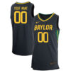 Custom Baylor Bears Basketball Black Game Jersey - All Stitched