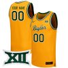 Custom Baylor Bears Basketball Gold Game Jersey - All Stitched