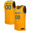 Custom Baylor Bears Basketball Gold Game Jersey - All Stitched